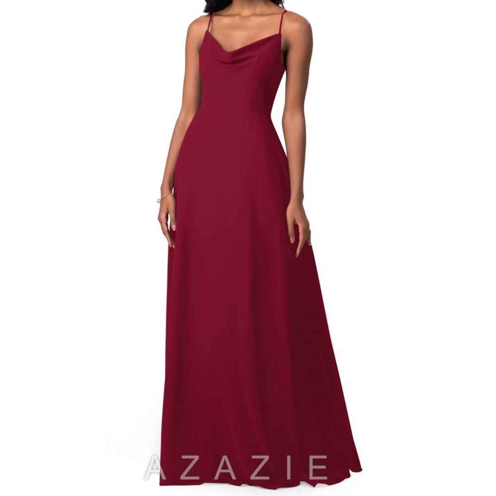 Azazie Daenerys Floor Length Chiffon Dress Size 2
